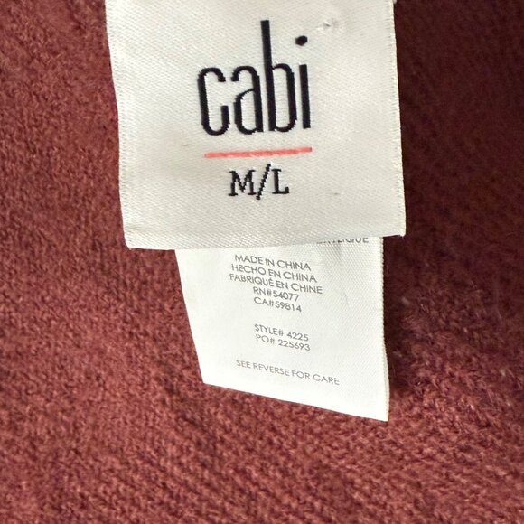 Reversible Cabi M/L Burgundy Plaid Wrap With Tie Waist - Picture 3 of 9